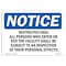Signmission OSHA Notice Sign, 5" Height, 7" Width, Restricted Area All Persons Who Enter Or Sign, Landscape OS-NS-D-57-L-18074 - alternate 1